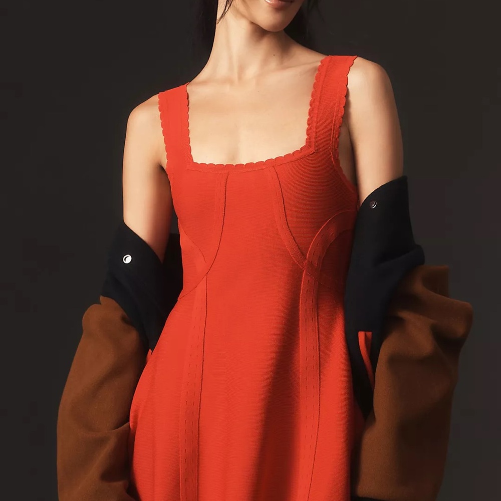 Anthropologie Red Dress